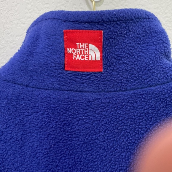THE NORTH FACE Blue Purple 1/2 zip pullover Large Fleece Block Color USA Y2K - Picture 8 of 11